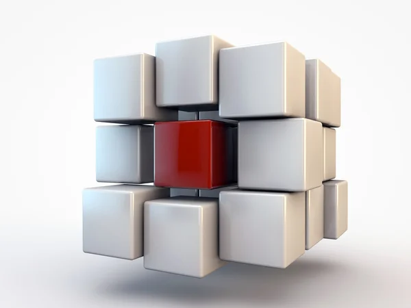 Forma feita com cubos — Fotografia de Stock