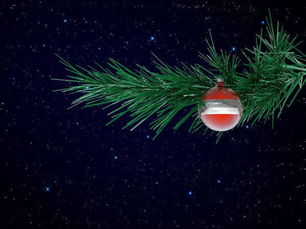 Vánoční větve izolovaných na bílém pozadí — Stock fotografie