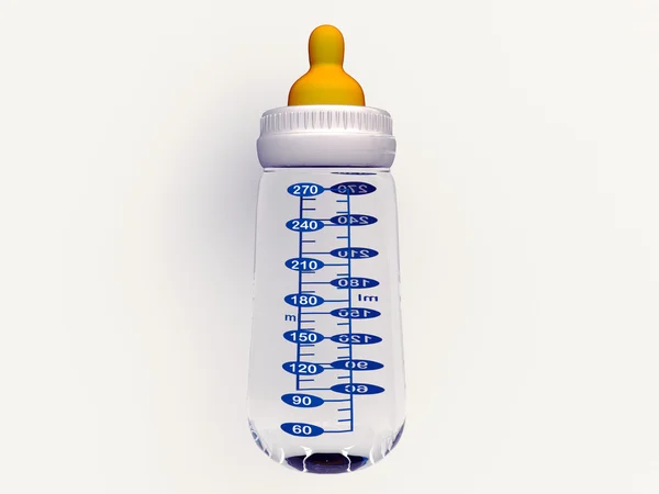 白い背景で隔離の哺乳瓶 — ストック写真