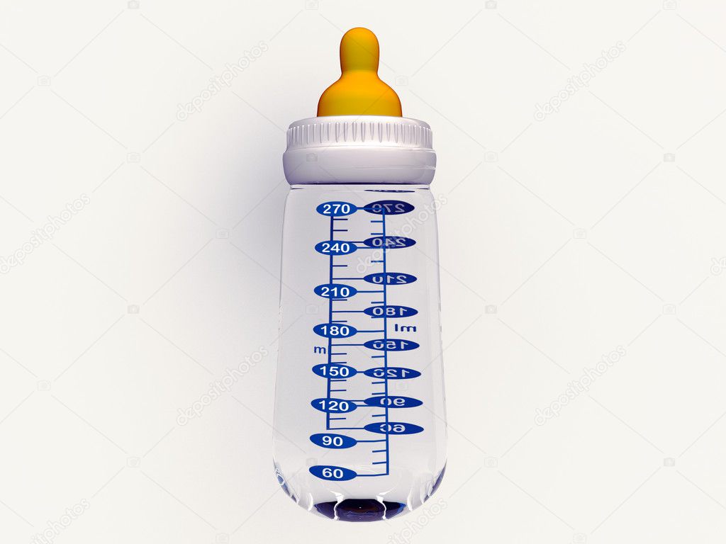 Feeding bottle isolated on white background