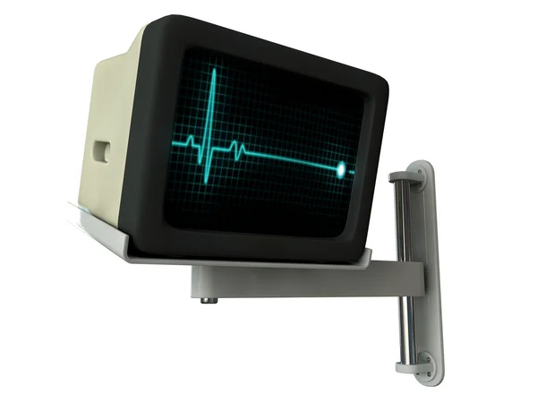 Orvosi monitor elszigetelt fehér background — Stock Fotó