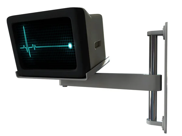 Monitor médico isolado em fundo branco — Fotografia de Stock