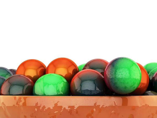 Esferas coloridas isoladas sobre fundo branco — Fotografia de Stock