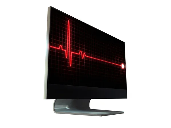 Puls znak na monitorze — Zdjęcie stockowe