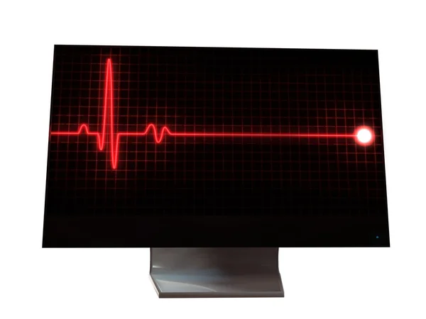 Puls teken op monitor — Stockfoto