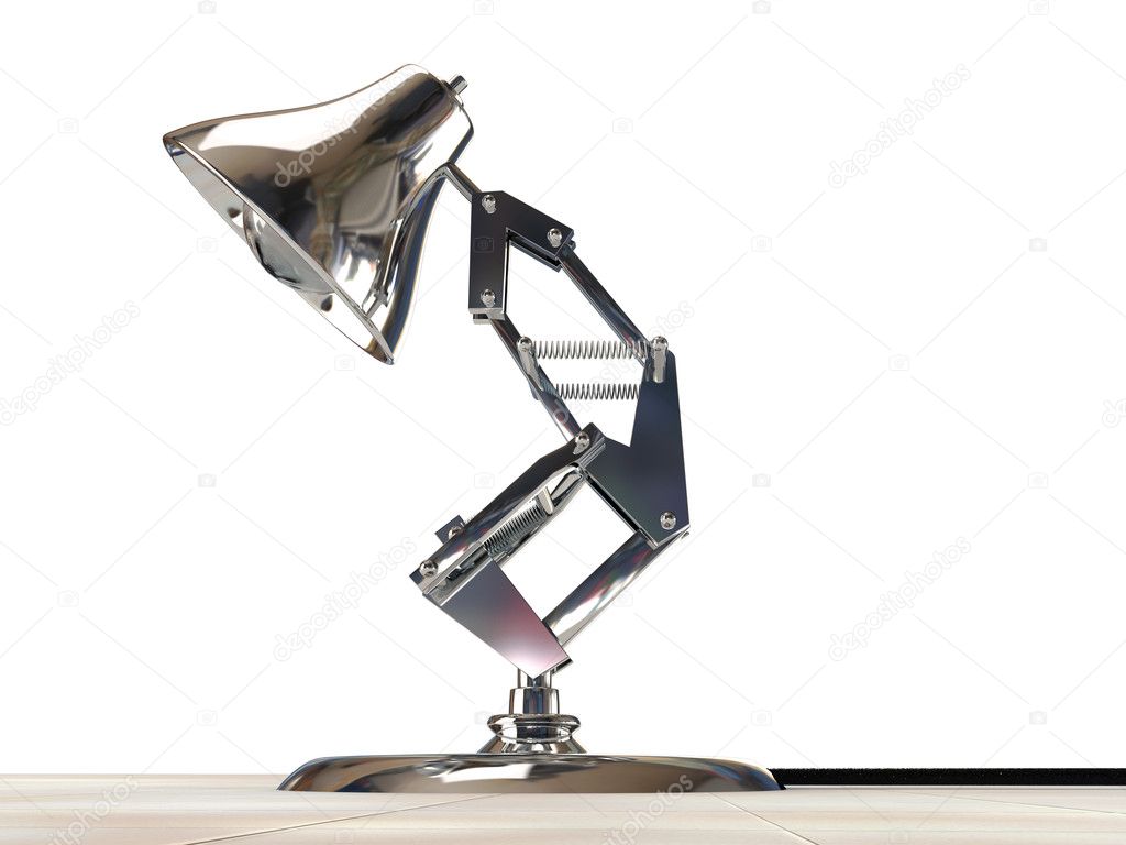 Desk lamp isolated on white background