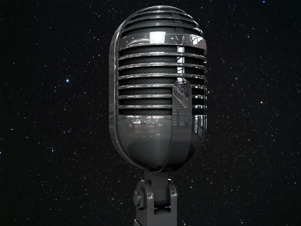 Eski mikrofon — Stok fotoğraf