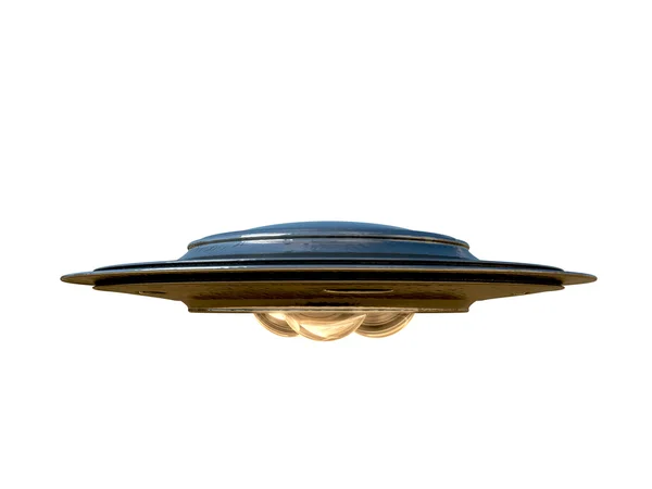 Beyaz arkaplanda izole edilmiş UFO — Stok fotoğraf