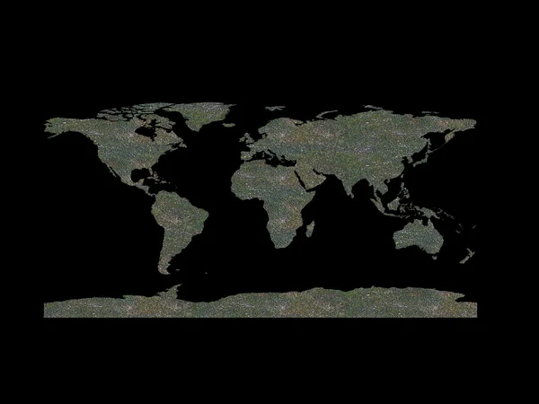 Карта мира с травой — стоковое фото