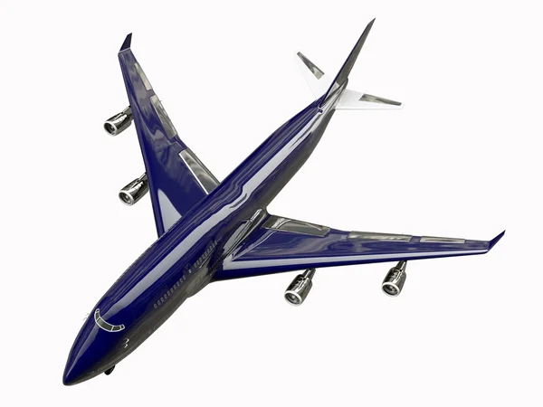 Boeing Landung isoliert auf weißem Hintergrund — Stockfoto