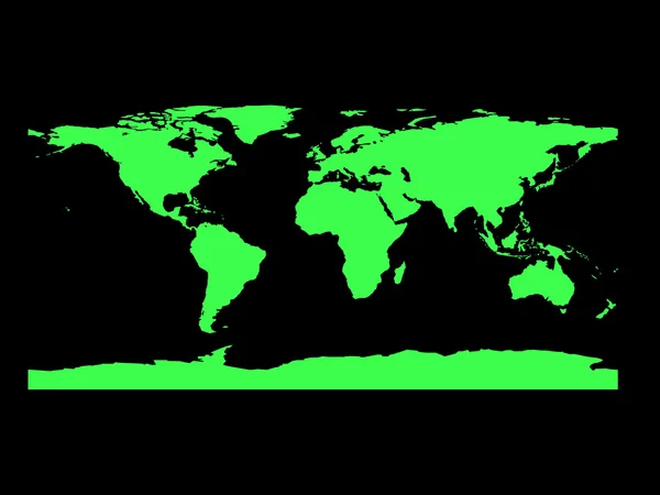 Világ megjelenítése fekete és zöld — Stock Fotó