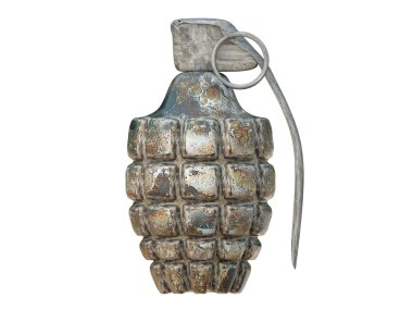 Grenade isolated on white background clipart