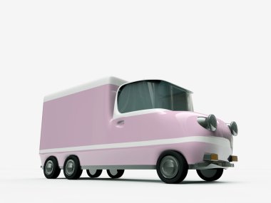 Old pink truck clipart