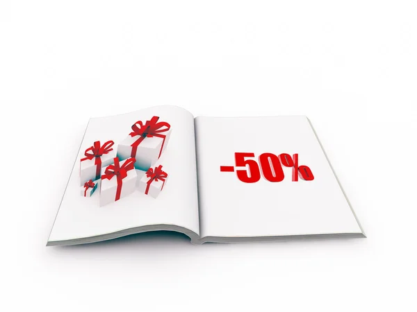Libro con ventas de regalos —  Fotos de Stock