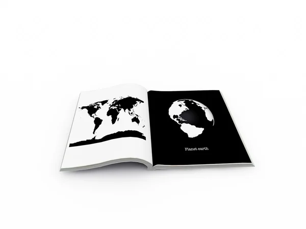 stock image Book world map