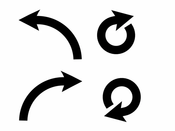 Черные стрелки изолированы на белом фоне — стоковое фото