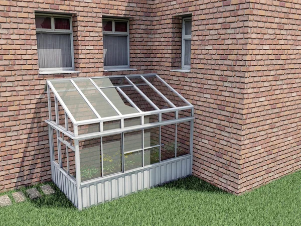 Greenhouse in the garden — Stock Photo, Image