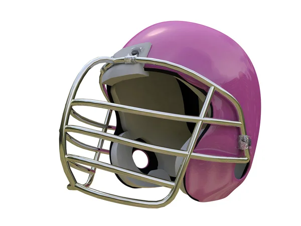 흰색 배경에 고립 핑크 풋볼 헬멧 — 스톡 사진