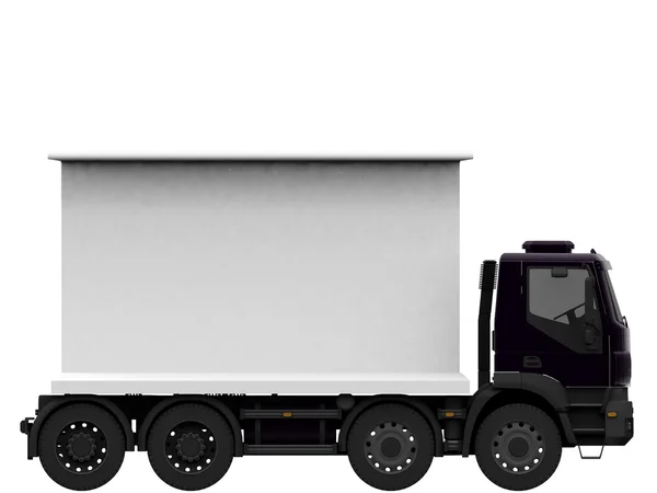 Camion con cartellone bianco — Foto Stock