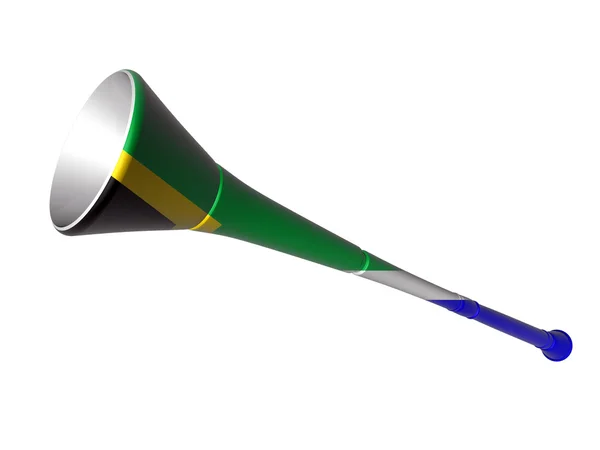 Vuvuzela isolado sobre fundo branco — Fotografia de Stock
