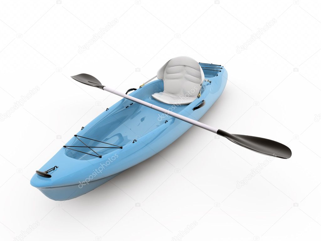 Kayak isolated on white background