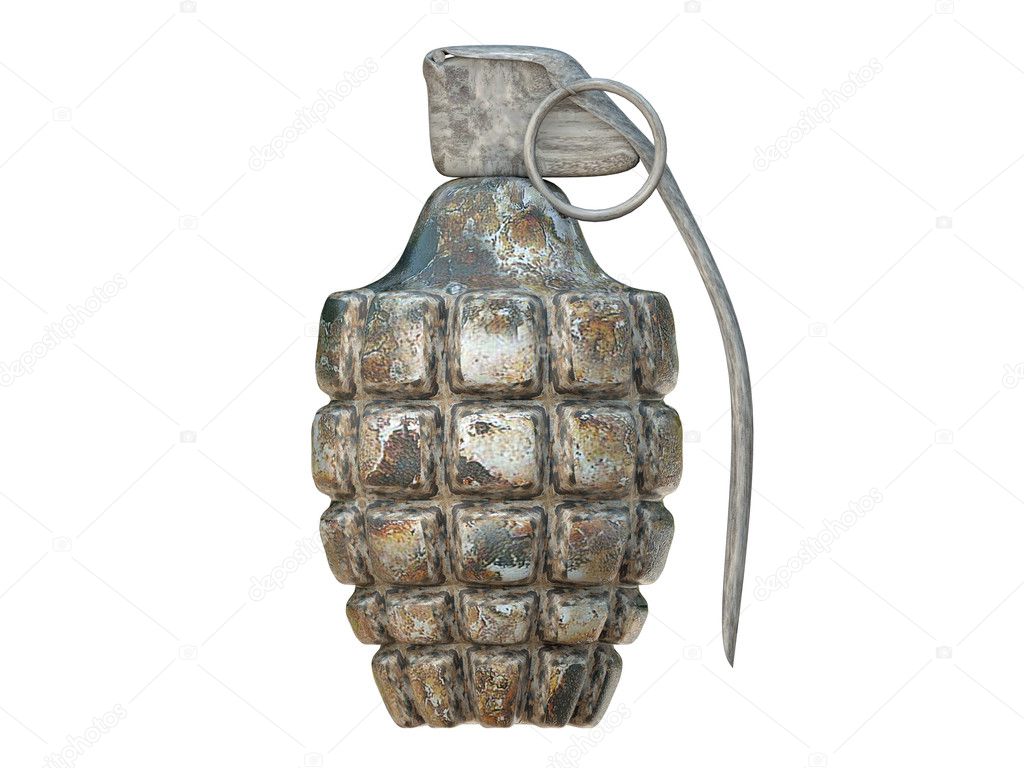 Grenade isolated on white background