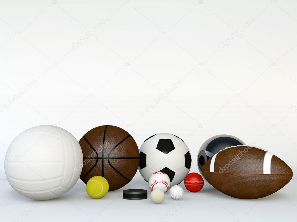Sport balls isolated on white background
