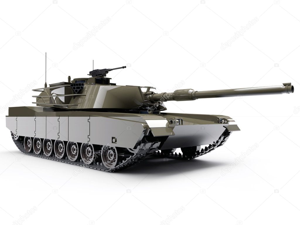 Tank isolated on white background