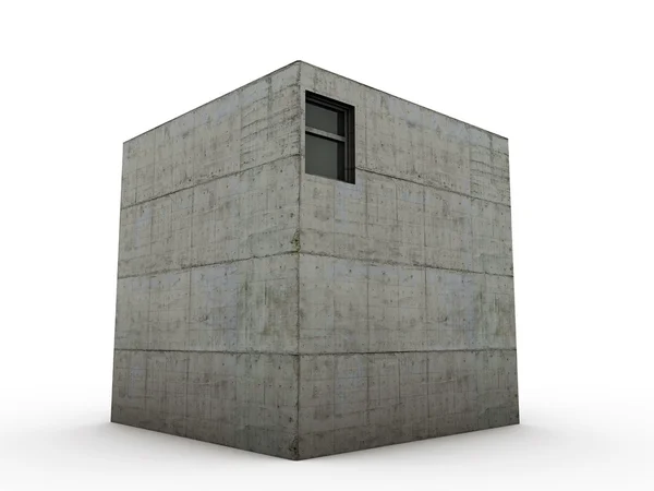 Cube concrete house — Stock Photo, Image