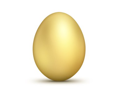 Golden egg isolated on white background clipart