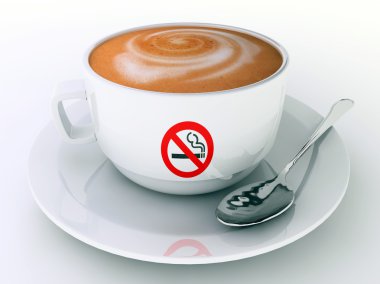 Beyaz arka plan üzerinde izole cappuccino