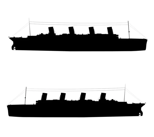 泰坦尼克号的剪影 — 图库照片