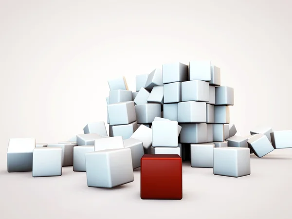 Cubi cadenti — Foto Stock