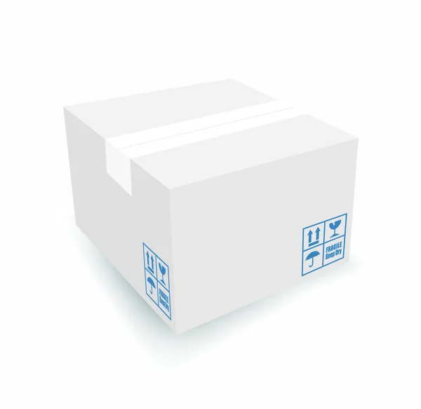 Белый картон закрыт — стоковое фото