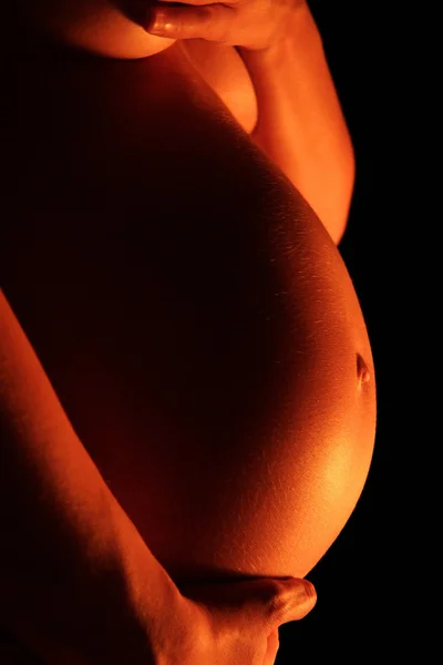 Έγκυος γυναίκα γυμνή Εικόνα Αρχείου