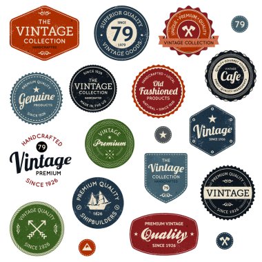 Vintage labels clipart