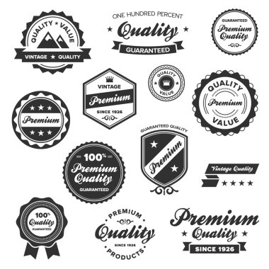 Vintage premium badges clipart