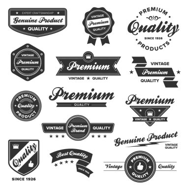 Vintage premium badges clipart