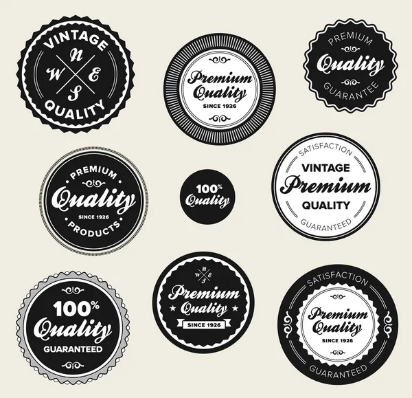 Vintage premium kwaliteit badges — Stockvector