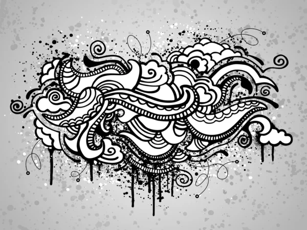 Abstrakte Grunge-Zeichnung — Stockvektor