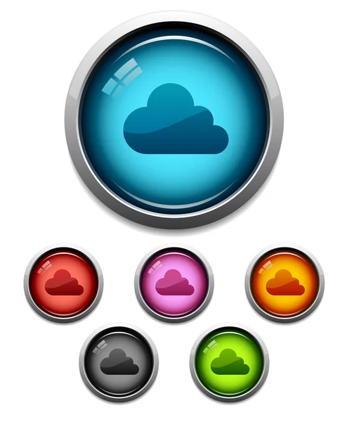 stock vector Cloud button icon