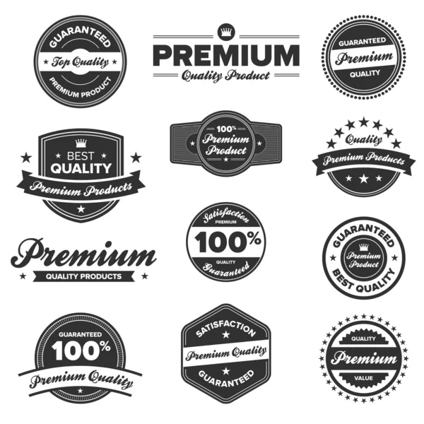 Etiquetas de qualidade premium — Vetor de Stock