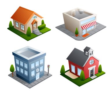 Building illustrations clipart