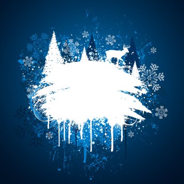 Winter grunge design clipart