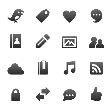 Social media icons clipart