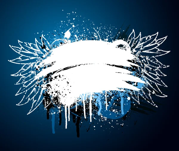 Design grunge noir et bleu — Image vectorielle