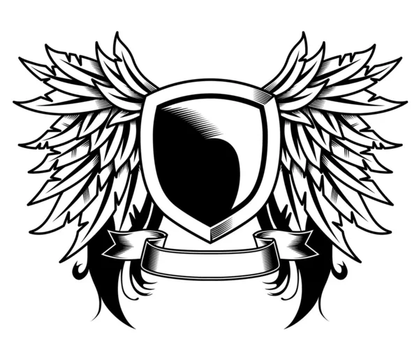 Heraldic shield design — Stock Vector