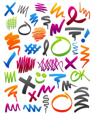 Marker scribbles clipart