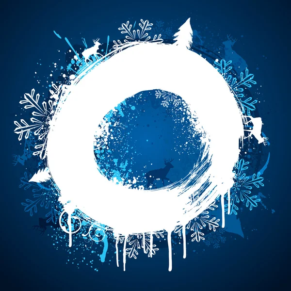 冬季油漆环设计 — 图库矢量图片