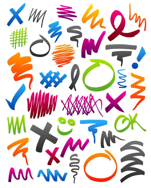 Grattages de marqueurs — Image vectorielle